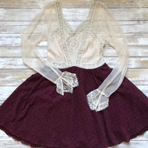 Free People twirly lace dress.